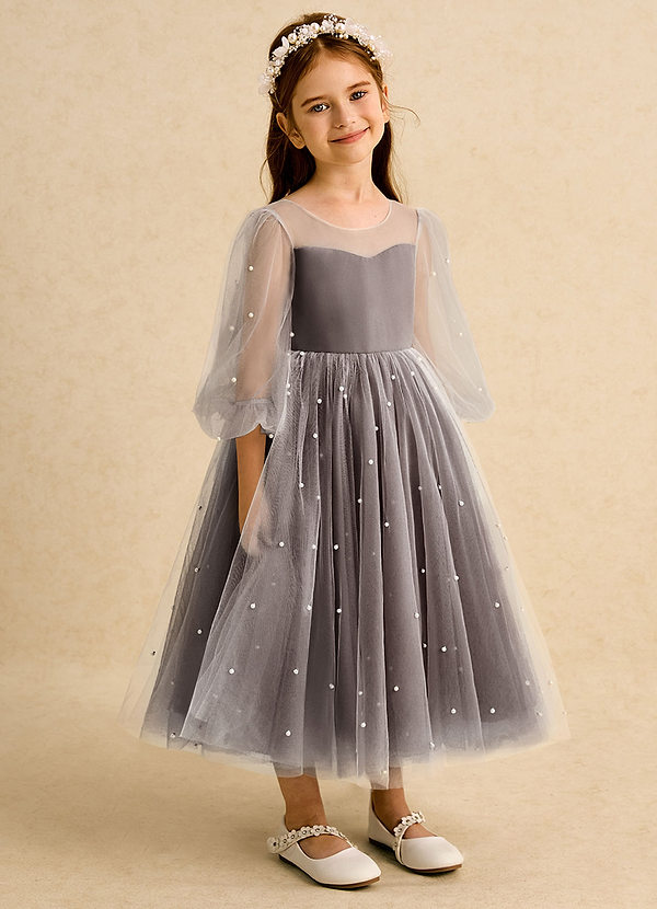 Azazie Trudy Klänningar för brudeflicka Klä Balklänning i Tyll Älskling Halsringning image1