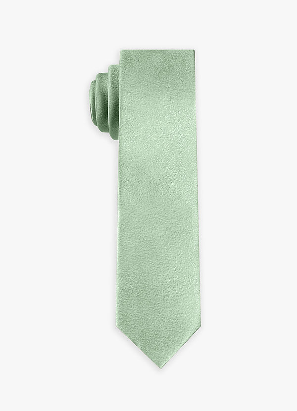front Metallic Satin Wide Tie