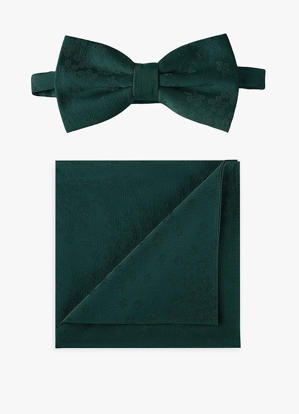 front Jacquard Bow Tie & Pocket Square Set