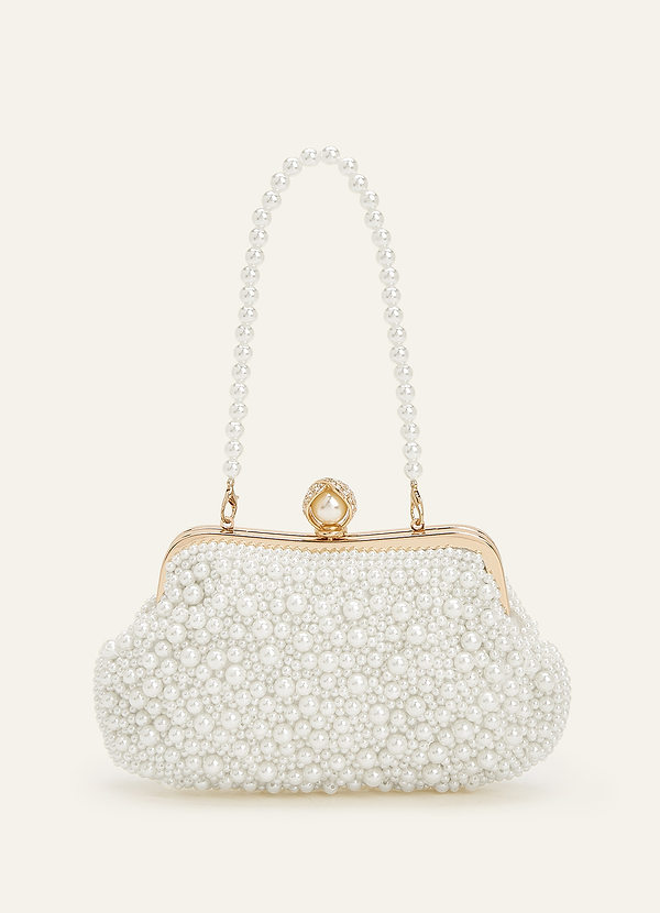 front Bolso de mano con cuentas de perlas