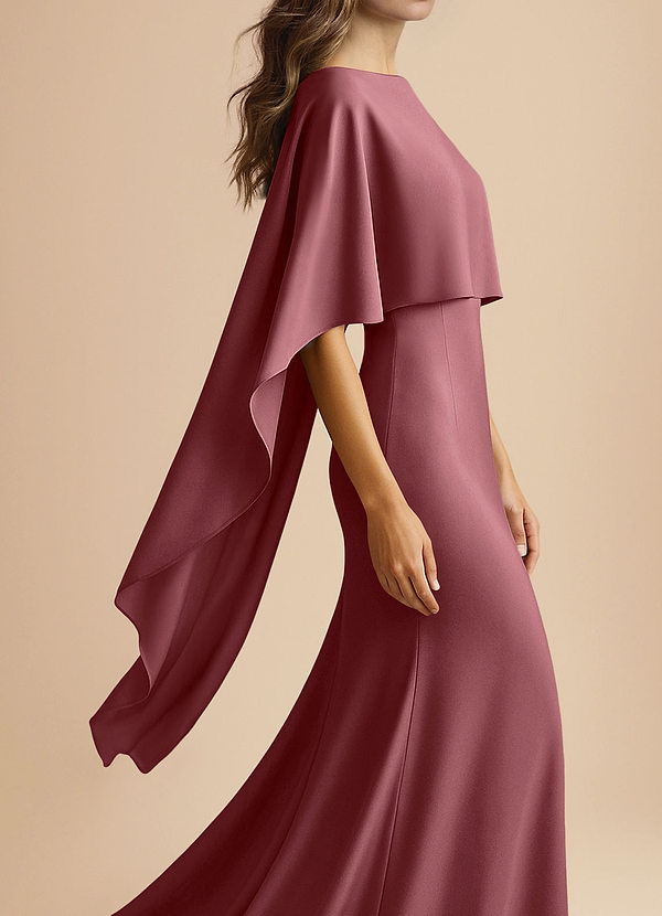 front Azazie Matching Color Stretch Satin Multiway Cape