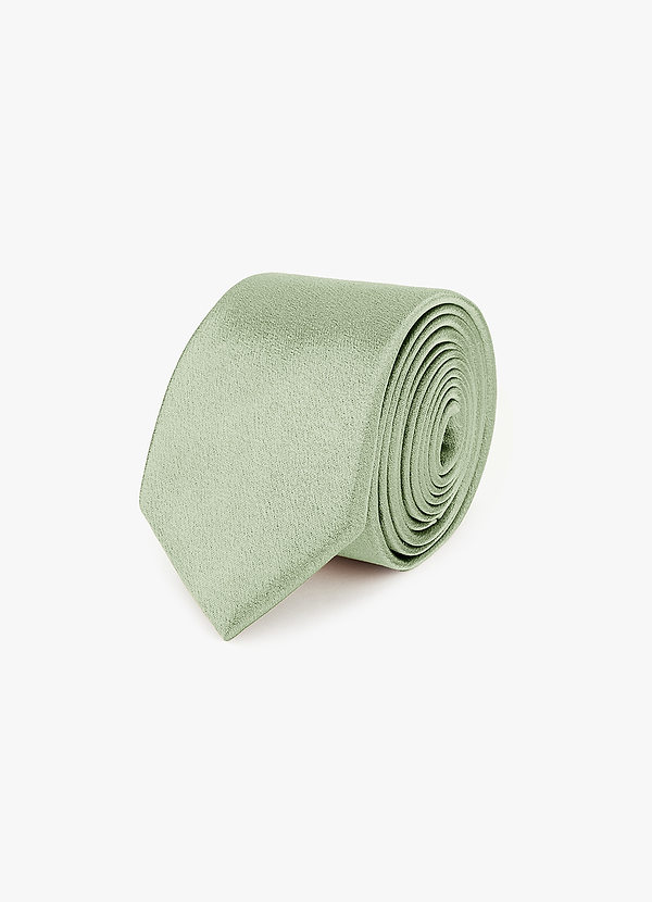 front Metallic Satin Skinny Tie