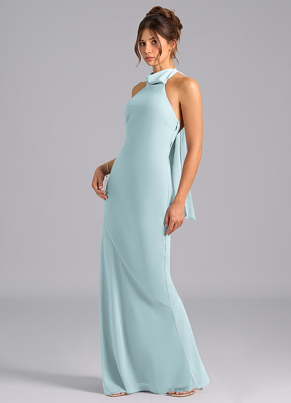 Azazie Velli Bridesmaid Dresses Mist Mermaid Bow Chiffon Dress image1