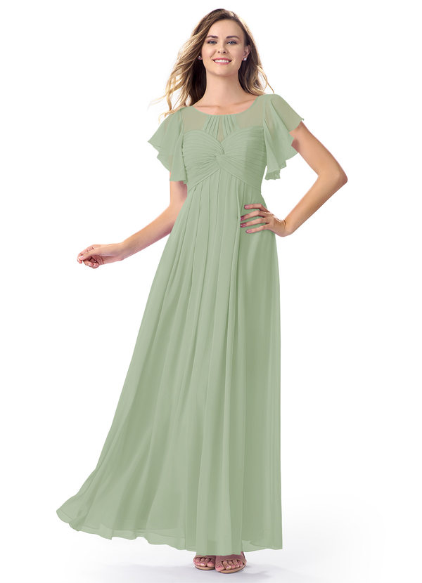 sage green dress modest