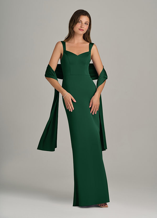 front Azazie Matching Color Stretch Satin Shawl