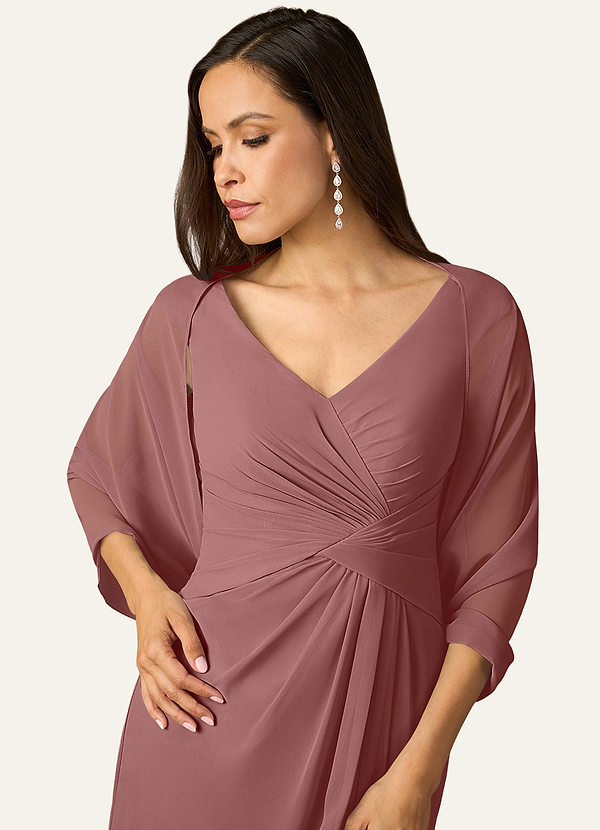 front Azazie Matching Color Sarah Chiffon Wrap