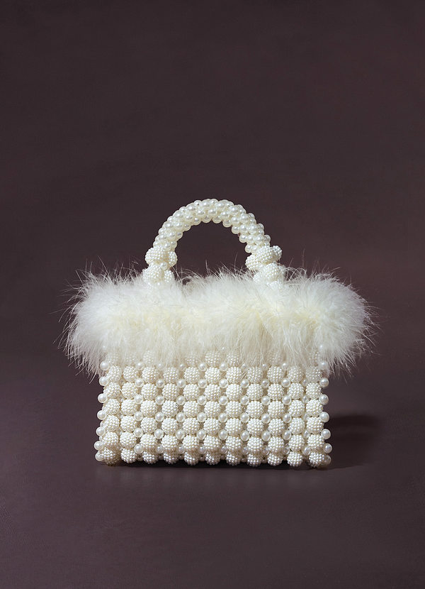 front Feather Pearl Handbag