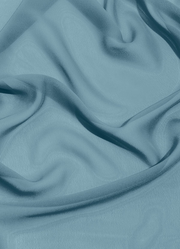 front Azazie Tissu En Mousseline Au Mètre Bleu Maussade