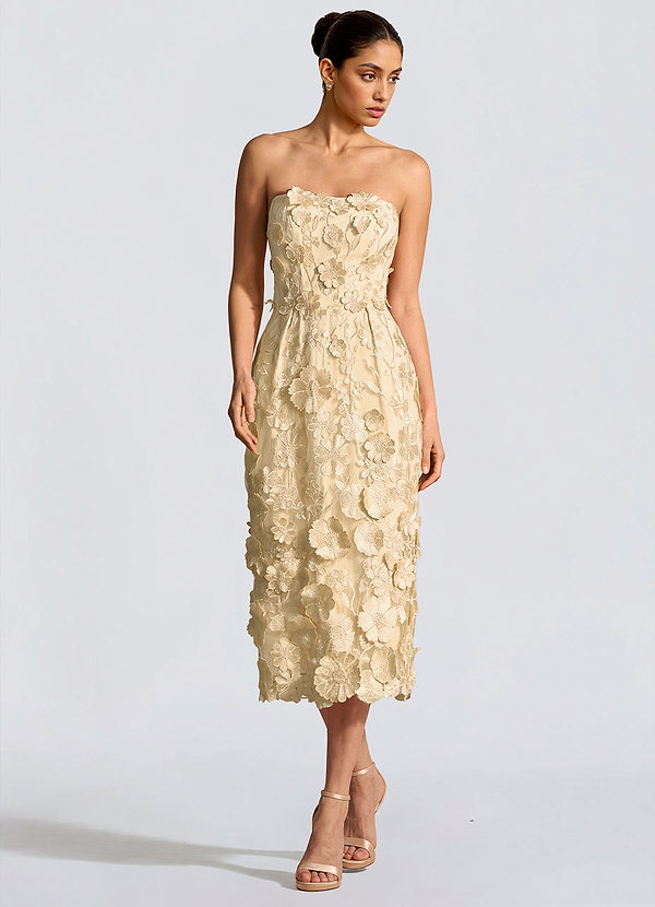 Hyselle Champagne Midi Dress image1