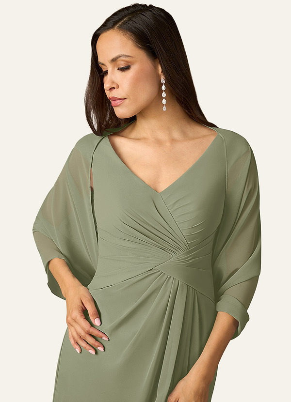 front Azazie Matching Color Sarah Chiffon Wrap