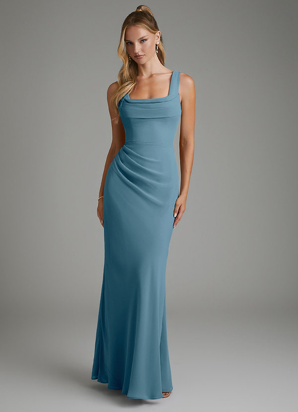 Azazie Asa Bridesmaid Dresses Bermuda Sheath Corset Chiffon Dress image1
