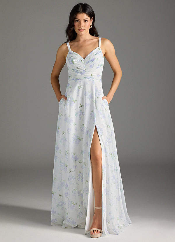 Azazie Bloom Blue Vintage Floral Bridesmaid Dresses Azazie CA