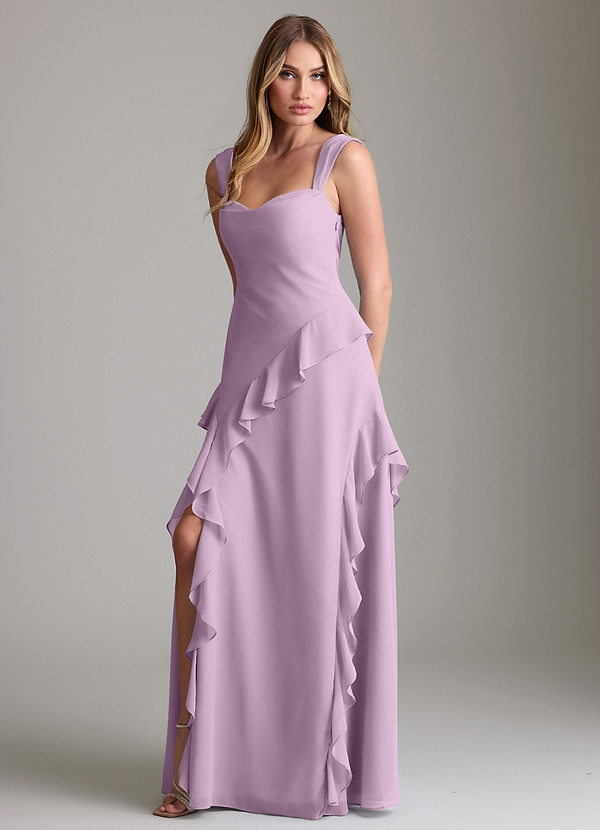 Azazie Sloane Bridesmaid Dresses Wisteria A-Line Sweetheart Neckline Chiffon Dress image1