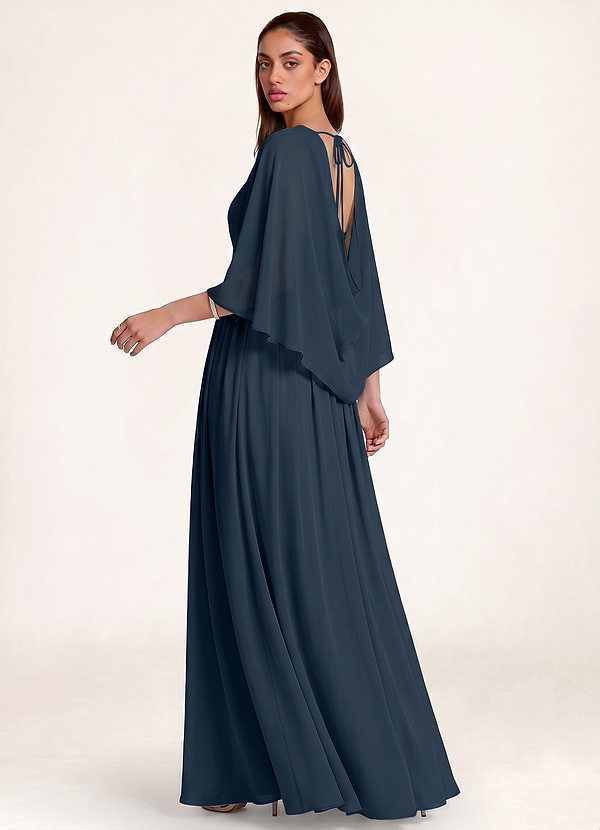 front Azazie Klassieke chiffon sjaal in bijpassende kleur