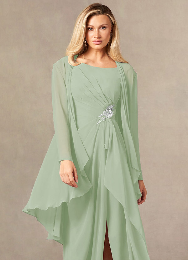 front Azazie Matching Color Devereaux Chiffon Wrap