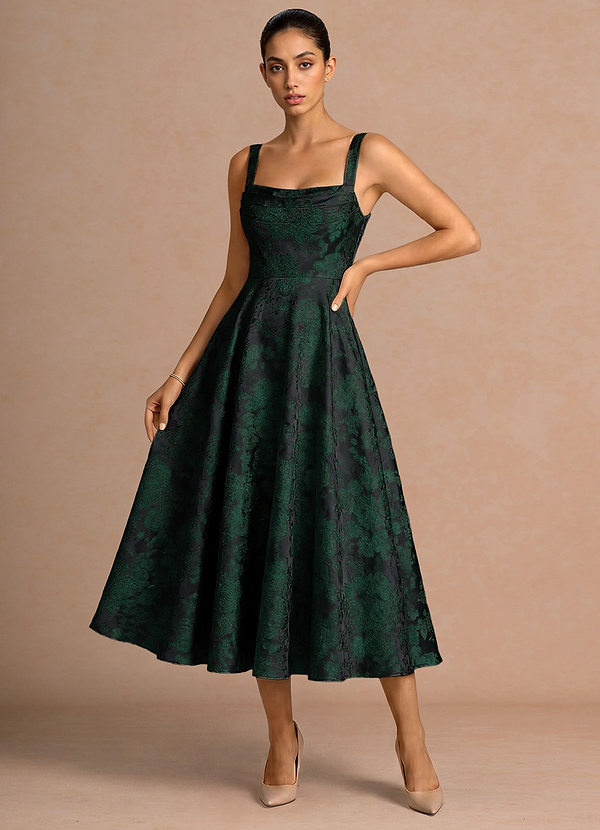 Vestido Negro Esmeralda Midi Azara image1