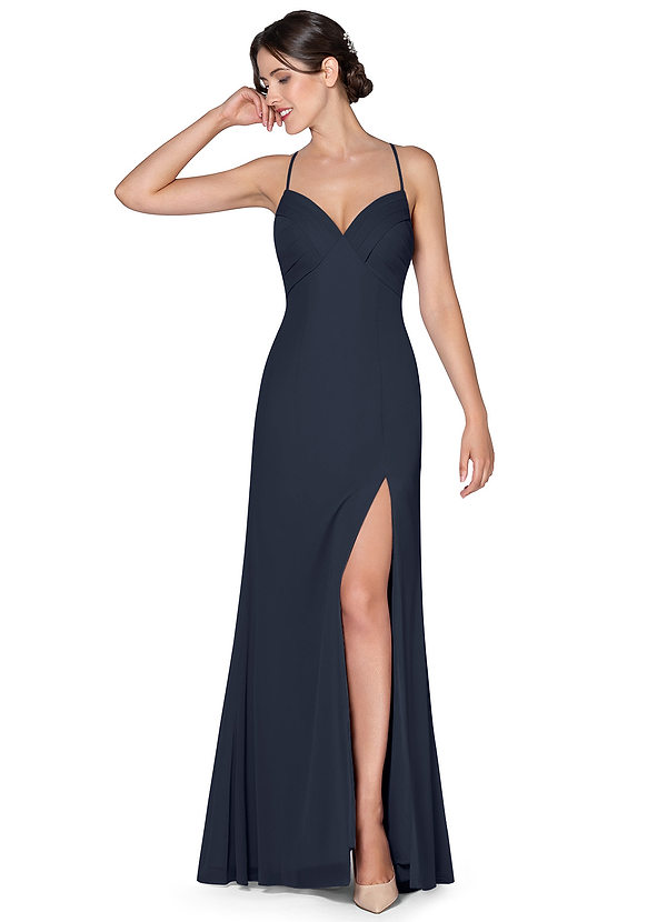 azazie navy bridesmaid dresses