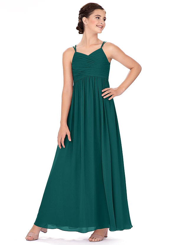  Azazie  Blake  JBD Junior Bridesmaid  Dress  Peacock Azazie 