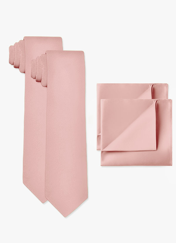 front Matte Satin Wide Tie and Pocket Square 2-Piece Set