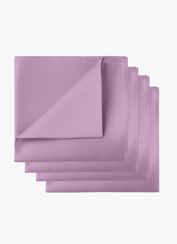 front Matte Satin Pocket Square Set – 4 Pieces