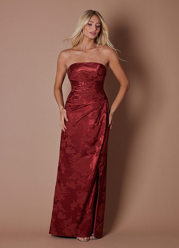 Flavia Mahogany Red Maxi Dress image1