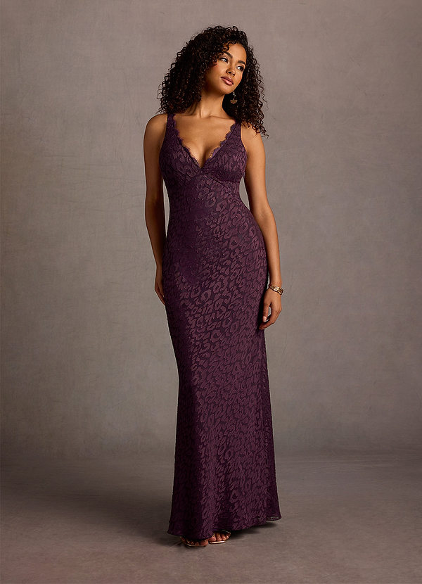 Ravyn Grape Plunging Maxi Dress image1