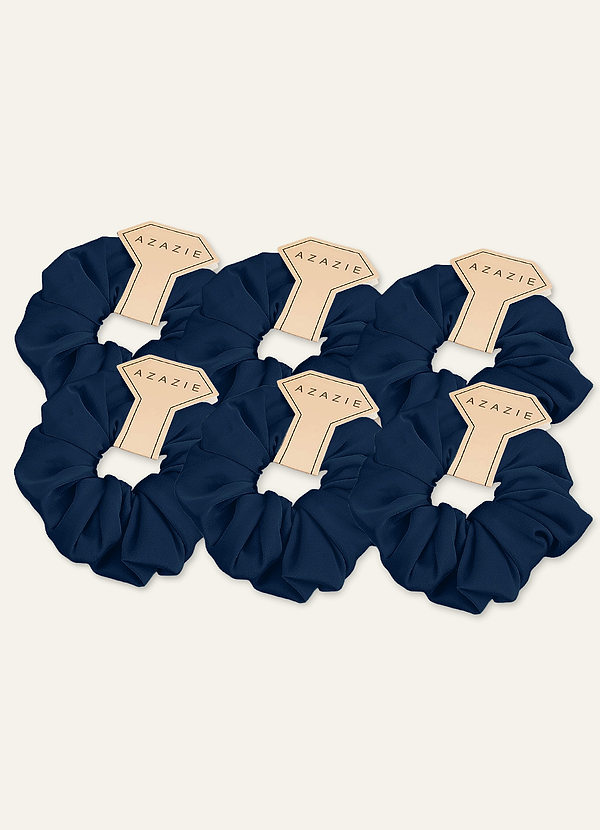 front Matching Color Mixed Color Bridesmaid Stretch Satin Over Size Scrunchie Set