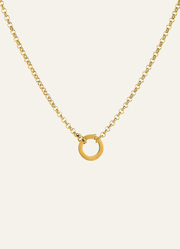 front 18K Gold Plated Charm Birthstone Necklace