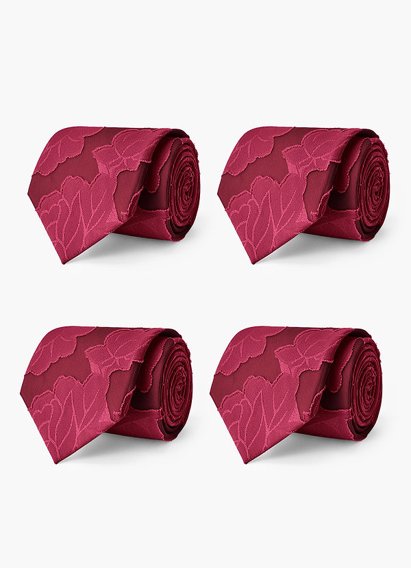 front Floral Burnout Wide Tie Set – 4 Pieces