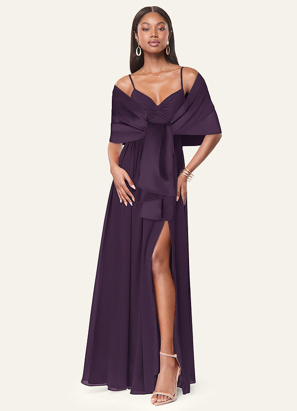 front Azazie Scialle In Raso Opaco Aleena In Colori Coordinati