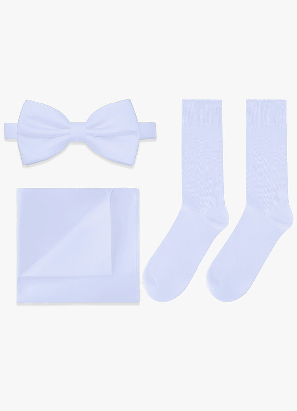 front Passendes Set aus Fliege, Einstecktuch und Socken