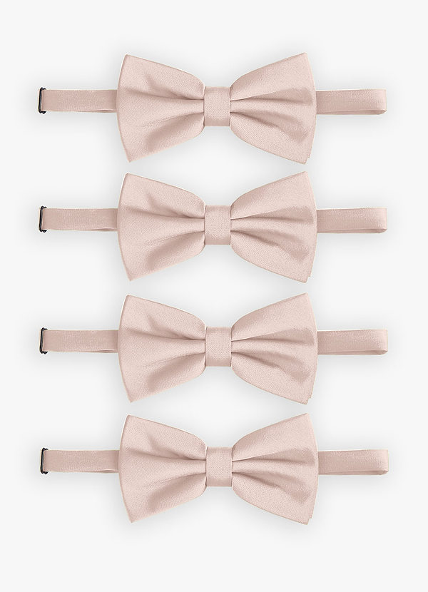 front Adjustable Stretch Satin Bow Tie – 4-Piece Set