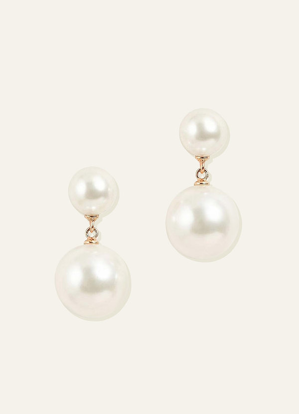 front Pearl Fringe Earrings