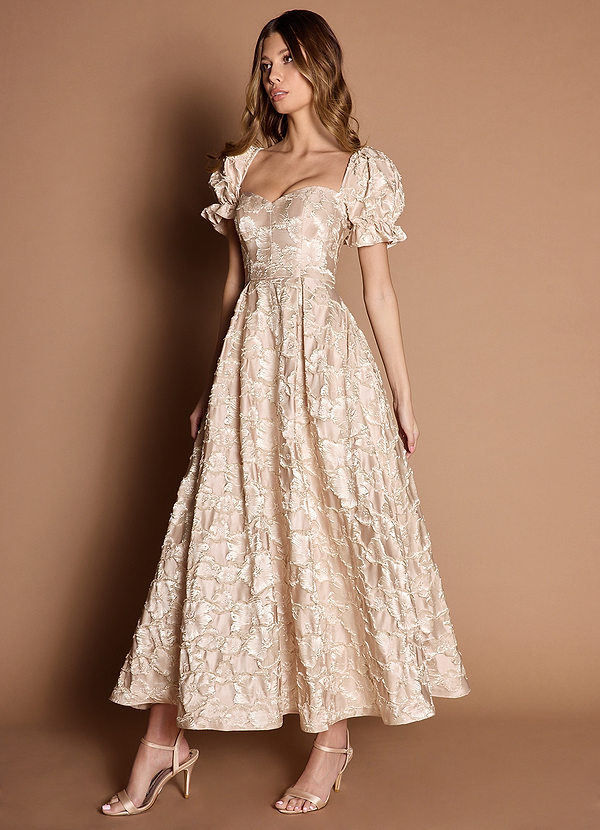 Glenda Vintage Blush Maxi Dress front