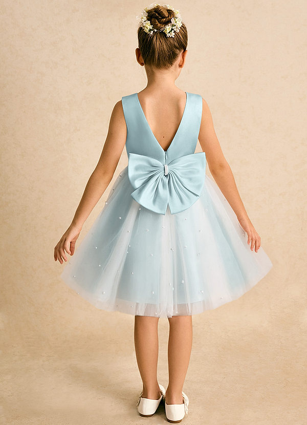 Azazie Esme Bloemenmeisjes Jurken Baljurk Jurk van Tule Boog De Nevel image1