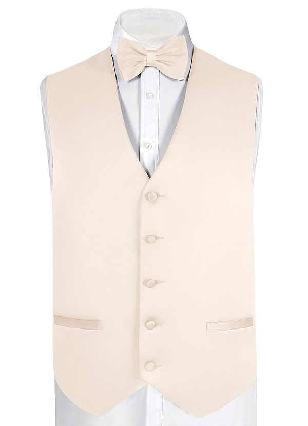 front Matte Satin Vest and Bow Tie Set