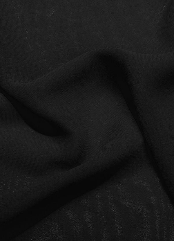 front Azazie Black Chiffon Fabric By the Yard