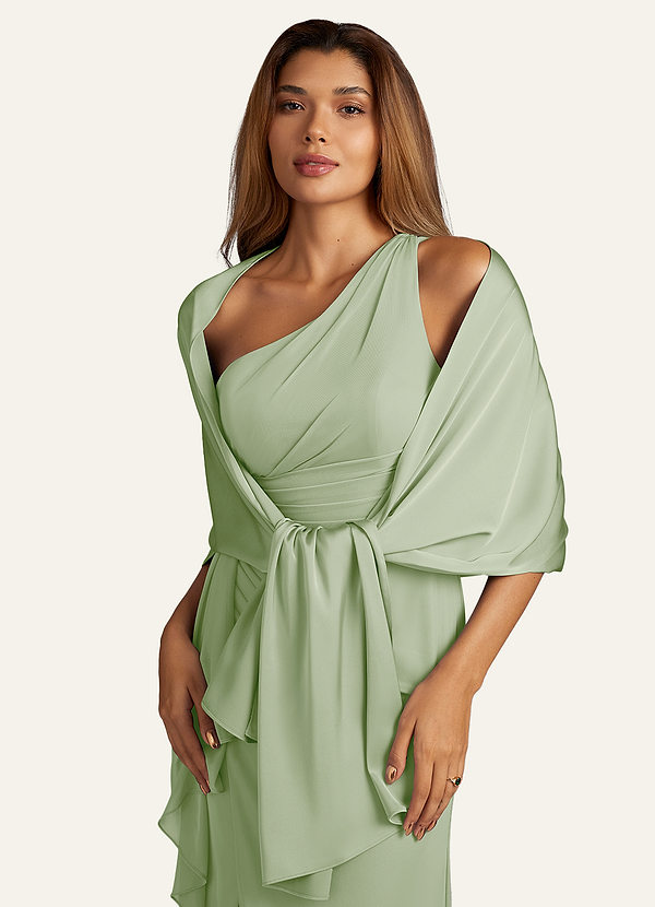 front Azazie Scialle In Raso Elasticizzato Aleena In Colori Abbinati