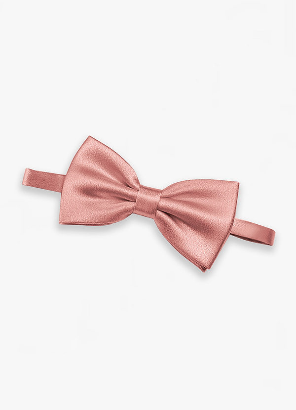 front Adjustable Metallic Satin Pre-Tied Bow Tie