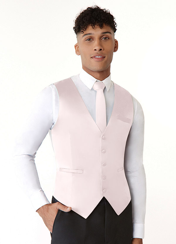 front Modern Matte Satin Vest