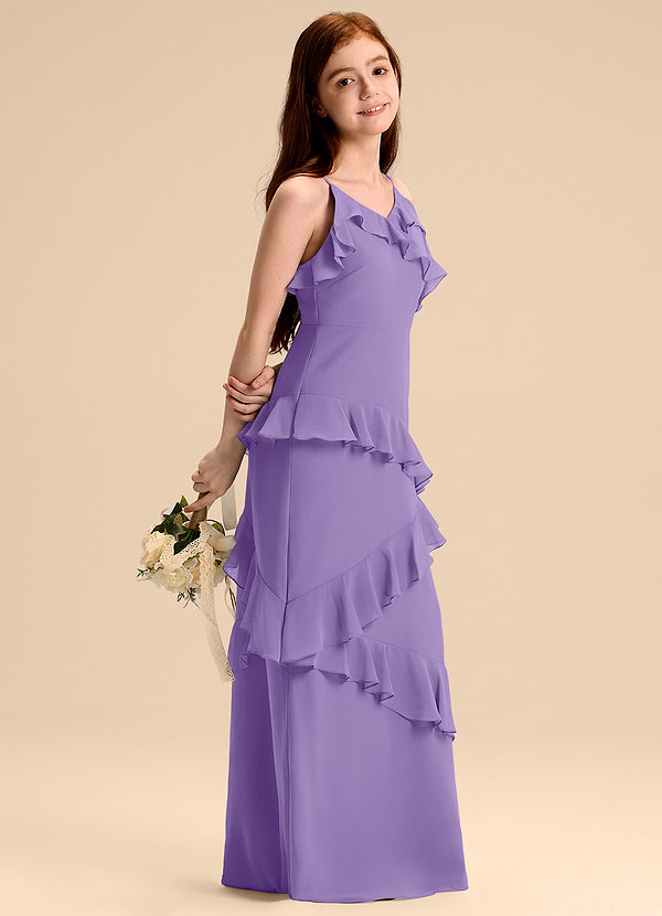 Azazie Evara Junior Tahiti A-Line Chiffon Dress image1