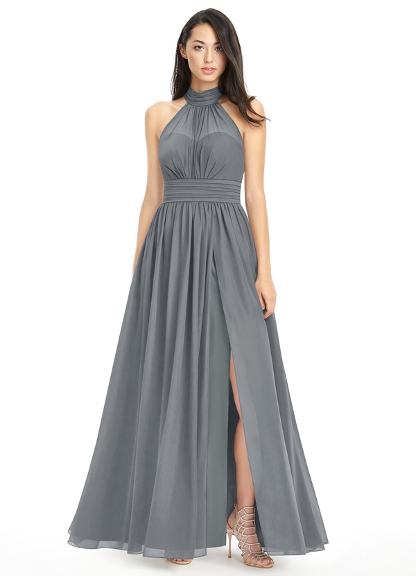 steel grey gown