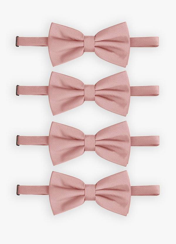 front Adjustable Stretch Satin Bow Tie – 4-Piece Set