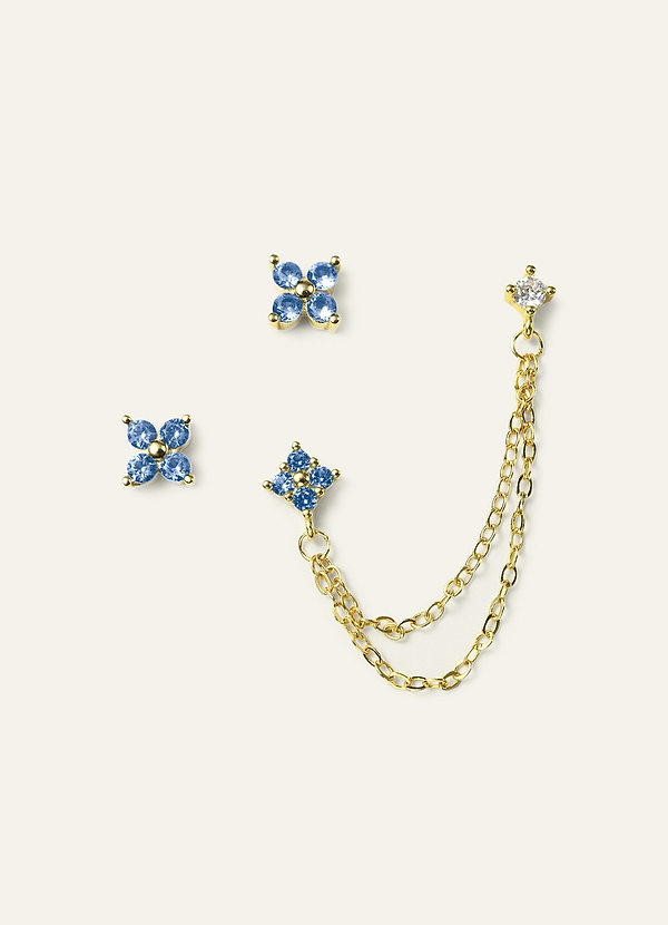 front 14K Gold Plated Birthstone Dangle Earrings