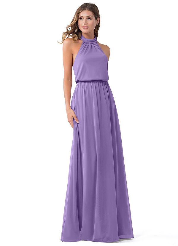 Azazie Landry Bridesmaid Dresses Tahiti A-Line Pleated Mesh Dress image1