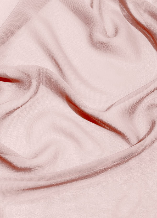 front Azazie Blushing Pink Chiffon Fabric By the Yard