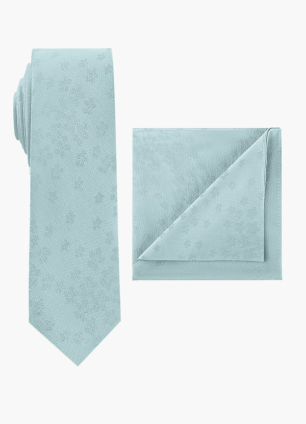 front Set van jacquardstropdas en pochet