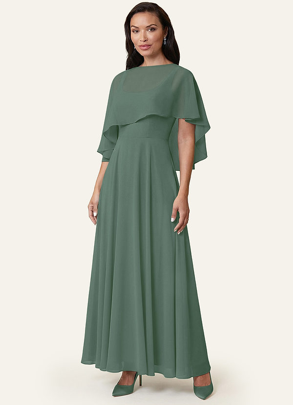 front Azazie Matchande Färg Wren Chiffong Wrap