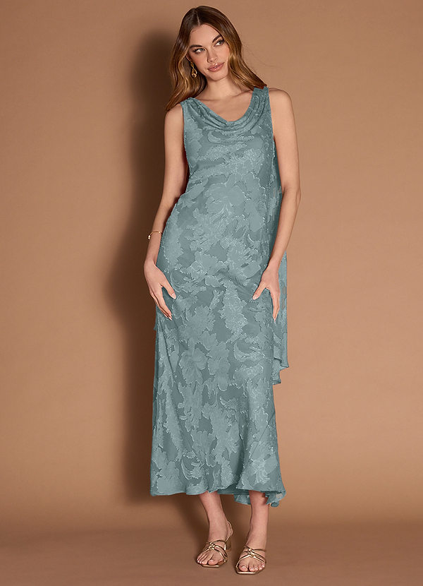 Monika Maxi Klänning Puderblå image1