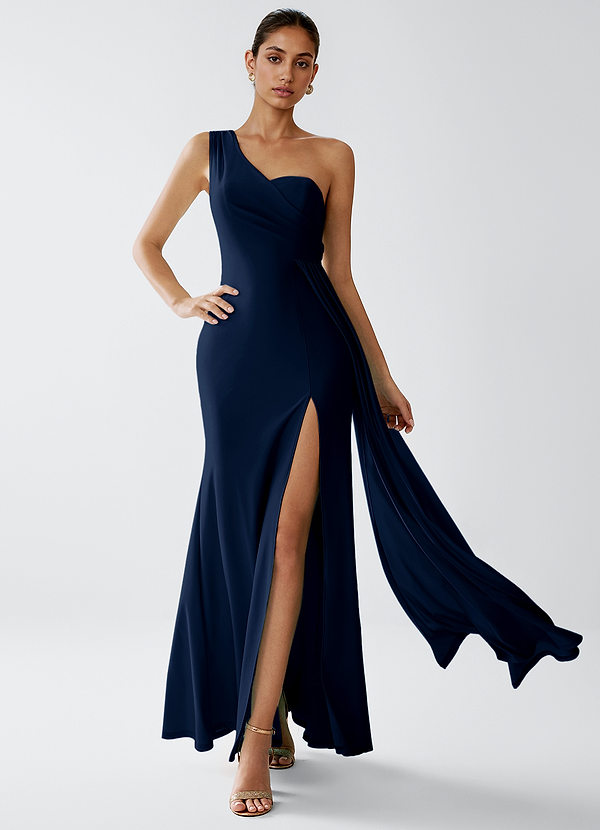 Robe Maxi Bleu Marine Foncé Celira image1